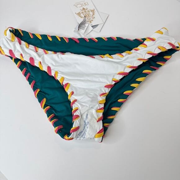 Becca Reversible Small Camille Low Rise Bikini Bottom Whipstitch - Picture 10 of 13